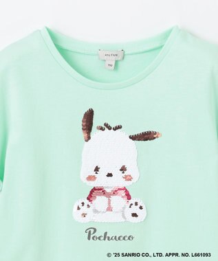ANY KIDS 【any FAM ×サンリオキャラクターズ】ミラクルスパンコール Tシャツ ポチャッコ×ミント