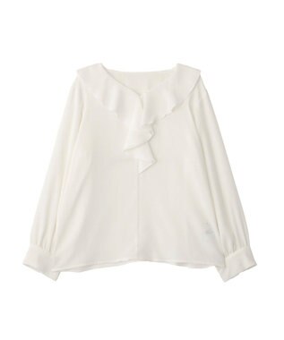 YECCA VECCA ラッフルブラウス White