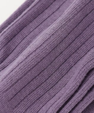 ANY KIDS タイツ（リブ×リボン） パープル