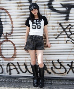 WEGO 裏毛マイクロショートパンツ 柄1