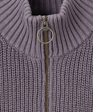 J.PRESS YORK STREET 【WOMEN】コットンニット ハーフジップポンチョ ダルブルー系