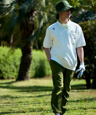 PW CIRCULUS 【GOLF OUT掲載アイテム】【MEN】ワッフルポロ ゴルフ ホワイト系