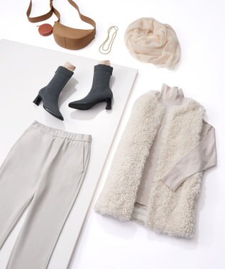 steppi 【洗える】ウール混 ストレッチブーツ グレー