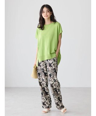 AMERICAN HOLIC 前振りニットフレンチスリーブプルオーバー Light Green