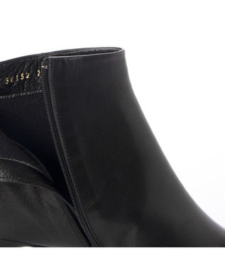 MODE ET JACOMO <D'ICI>ラウンドスクエアトゥショートブーツ ブラック