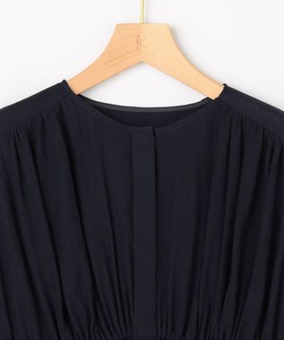 組曲 【先行予約】シアーリンクルクロス ティアードブラウス ネイビー系