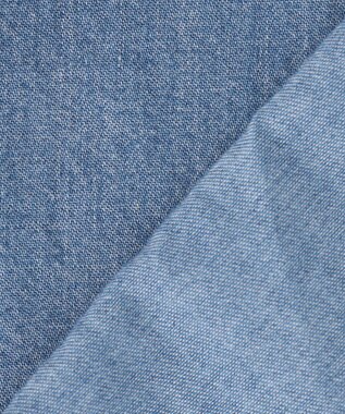 J.PRESS YORK STREET 【WOMEN】ライトダンガリー ツイストスリーブ ブラウス ダルブルー系