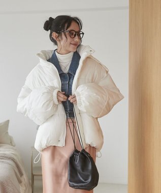 WEGO 【2WAYフード取り外し可能/あったかい】２WAYパディングブルゾン ホワイト