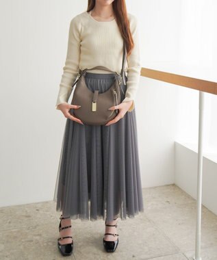 ACE BAGS & LUGGAGE 【雑誌掲載】Jewelna Rose セレーナ・ハンドバッグ 16148 ジュエルナローズ チャコールグレー