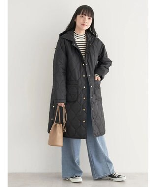 earth music&ecology ２ｗａｙキルティングコート Black