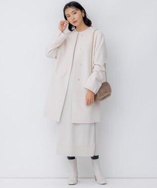 23区 フェイクファーチェーン ショルダー バッグ ブラウン系