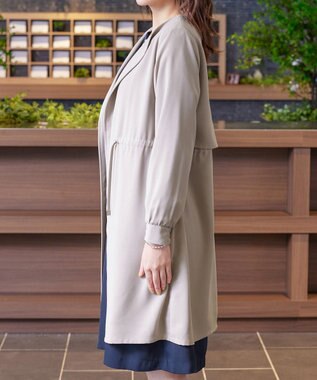 Tiaclasse タックヨーク着流しパフスリ－ブコート グレージュ