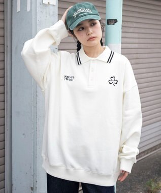 WEGO 【ユニセックス着用ITEM/MLサイズ展開】モチーフロゴポロスウェット