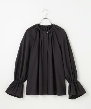 #Newans 【洗濯機可】フルギャザーブラウス ブラック