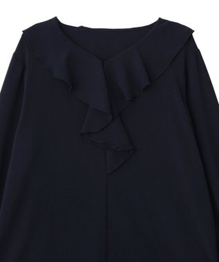 YECCA VECCA ラッフルブラウス Navy