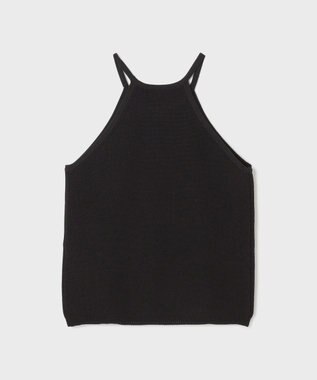 GRACE CONTINENTAL ハイゲージ畦ニットトップ ブラック