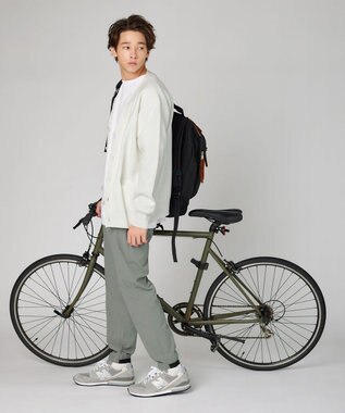 UNFILO MENS MOVE TEX Vネックカーディガン アイボリー系