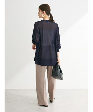 Green Parks さらっと　Ｖネックカーディガン Navy