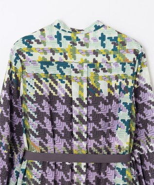 GRACE CONTINENTAL キカプリントティアードワンピース グリーン