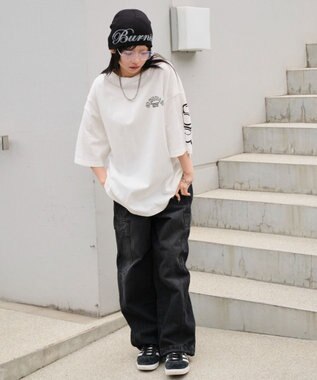 WEGO 【ユニセックス着用ITEM】アクセ付きストレートロゴT（SS） ホワイト