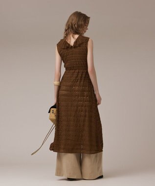 GRACE CONTINENTAL レースロングカーディガン ブラウン