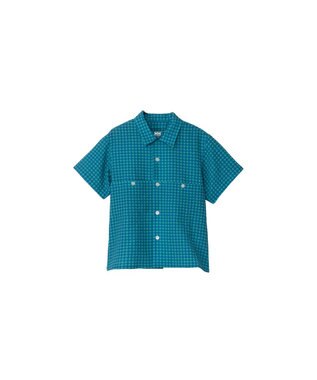 HELLY HANSEN 【キッズ・速乾・UVカット・耐海水・耐塩素】ショートスリーブ マリンリゾートシアサッカーシャツ ブルージェイ