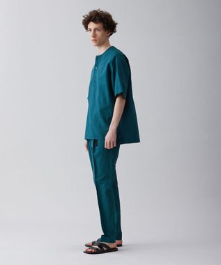 UNFILO MENS ライトリネン テーパードパンツ [23年春夏商品] ダークグリーン