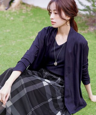 Tiaclasse 【小倉優子さん着用】チュールレースチェックスカート ブラック