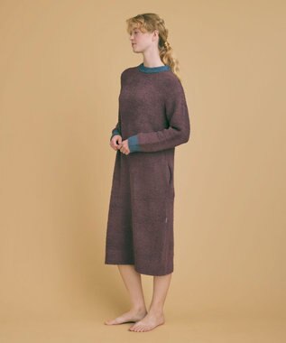 une nana cool カラーブロッキング　ワンピース ブラウン