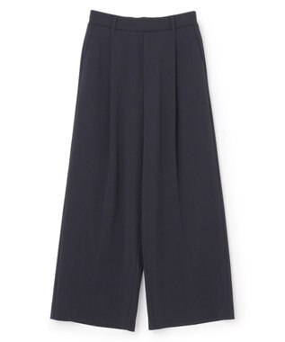 UNFILO 【11サイズ展開】 BEAUTY MOVE タックワイドパンツ ネイビー