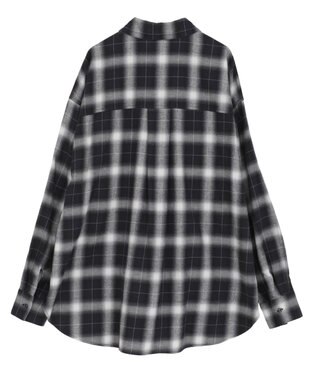 AMERICAN HOLIC ビエラ起毛チェックシャツ Black