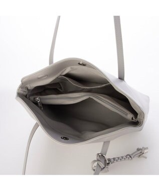 UNBILLION カシュカシュ cachecache / 結びチャーム付き2wayワイドトート ライトグレー