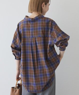 AMERICAN HOLIC ビエラ起毛チェックシャツ パープル