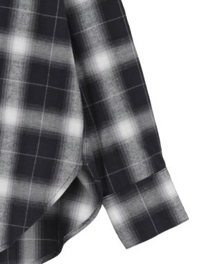 AMERICAN HOLIC ビエラ起毛チェックシャツ Black