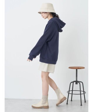 earth music&ecology ロゴスウェットフーディー Navy