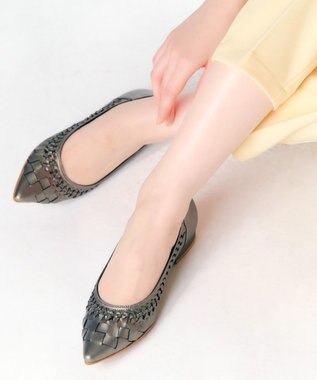 Dominic3 編み込みメッシュ ソフトパンプス ブロンズ