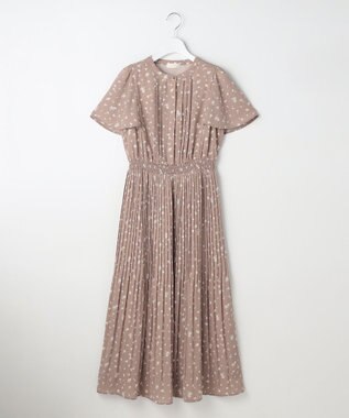 ANY SIS シアーパターン ワンピース ベージュ花柄