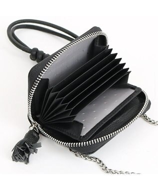 UNBILLION ペルケ perche / マルチスタッズジャバラチャームウォレットショルダー ブラック