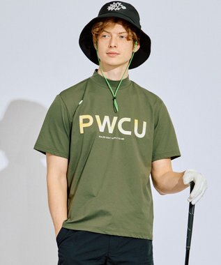 PW CIRCULUS 【吸水速乾 / UV遮蔽率99% UVカット / ストレッチ】【MEN】バックメッシュポケットモックT ゴルフ カーキ系