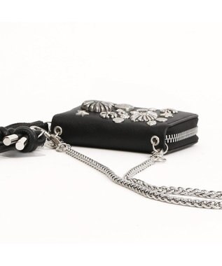 UNBILLION ペルケ perche / マルチスタッズジャバラチャームウォレットショルダー ブラック