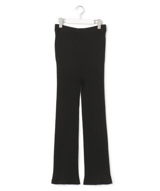 23区 L 【SLOW/一部店舗限定】ホールガーメント リブニット パンツ ブラック系