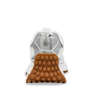 STEVE MADDEN CAUSEWAY グラフィックソールスニーカー シルバーホワイト