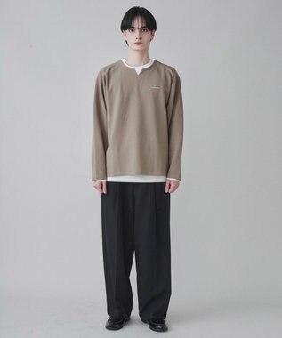 WEGO 【2点SET】アンサンブルキーネックプルオーバー ベージュ