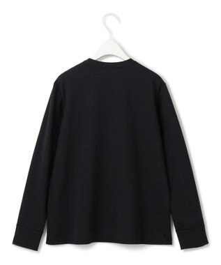 ICB L 【洗える】コンパクトモクロディ バンドカラーカットソー ブラック系