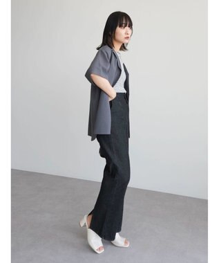 Green Parks 速乾開襟シャツ Charcoal Gray