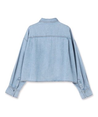 UNFILO L UNFILO DENIM クロップドシャツ ライトブルー