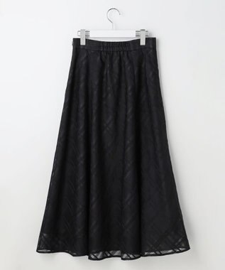 ANY SIS シアーチェック スカート ブラック