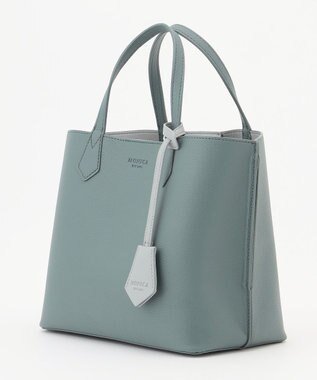 LA BAGAGERIE 【MONICA】バイカラーミディトートバッグ ダークブルー