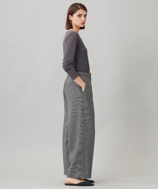 ICB 【洗える】 ハイツイストシアー カットソー チャコール系