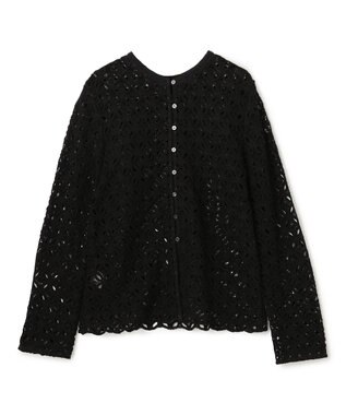 UNFILO 【前後着用可能】ラッセルレース 2WAYプルオーバー ブラック